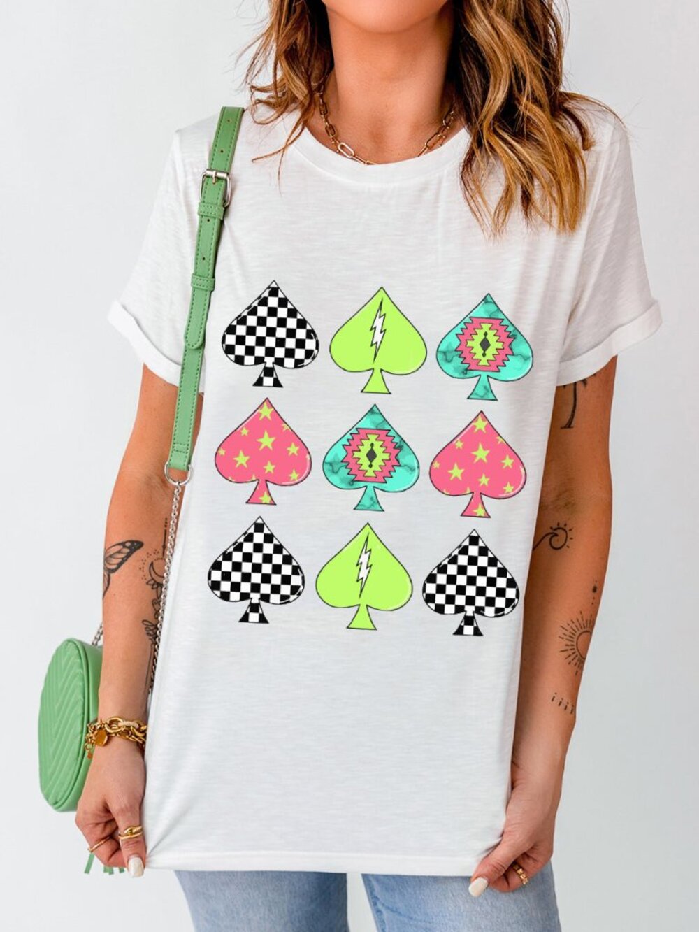 Graphic Round Neck Short Sleeve T-Shirt NWT Size L